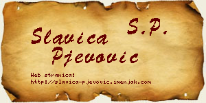Slavica Pjevović vizit kartica